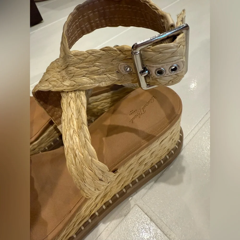 Universal Thread Natural Braided Platform Sandals
